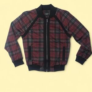 Plaid Bomber Jacket